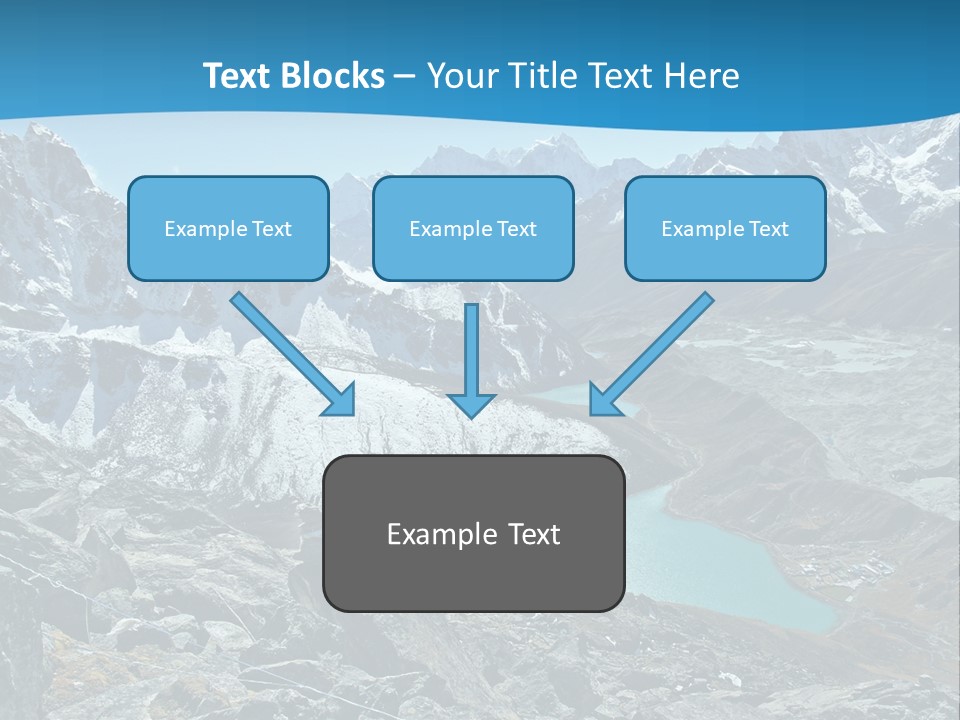 A Mountain Range With A Lake In The Middle Of It PowerPoint Template