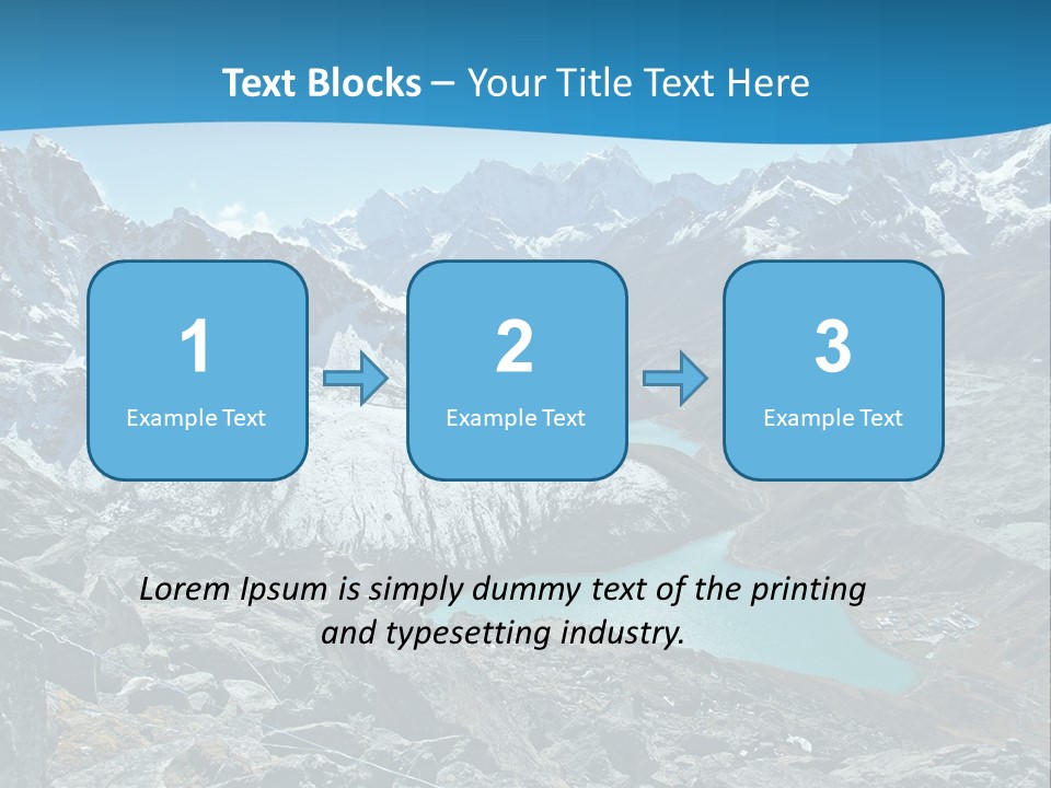 A Mountain Range With A Lake In The Middle Of It PowerPoint Template
