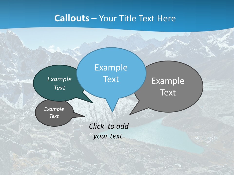 A Mountain Range With A Lake In The Middle Of It PowerPoint Template
