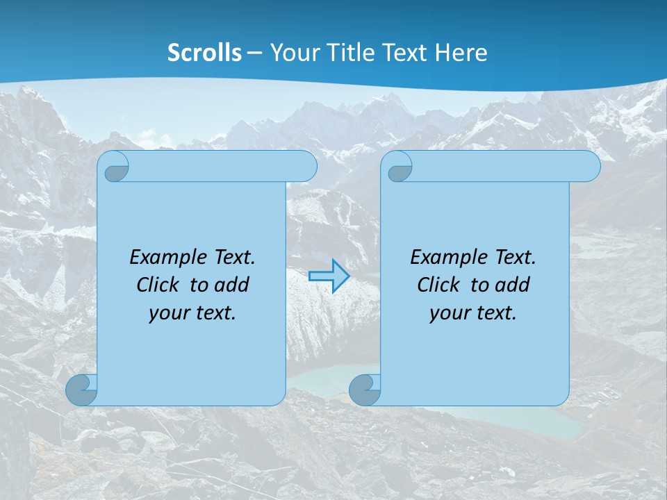 A Mountain Range With A Lake In The Middle Of It PowerPoint Template