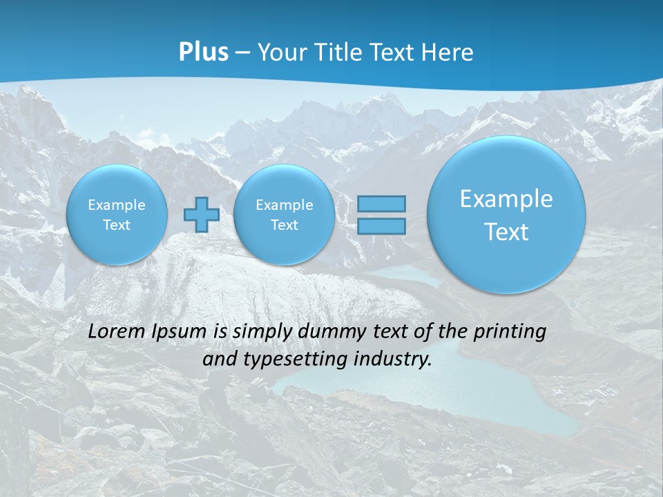 A Mountain Range With A Lake In The Middle Of It PowerPoint Template