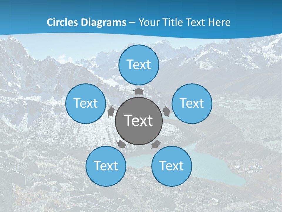 A Mountain Range With A Lake In The Middle Of It PowerPoint Template