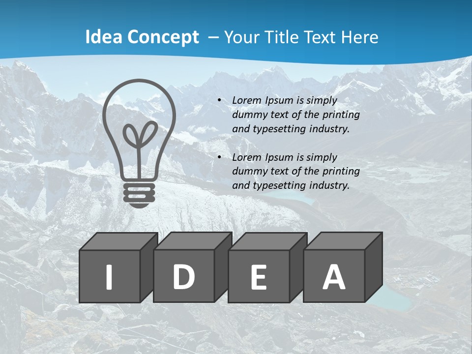 A Mountain Range With A Lake In The Middle Of It PowerPoint Template
