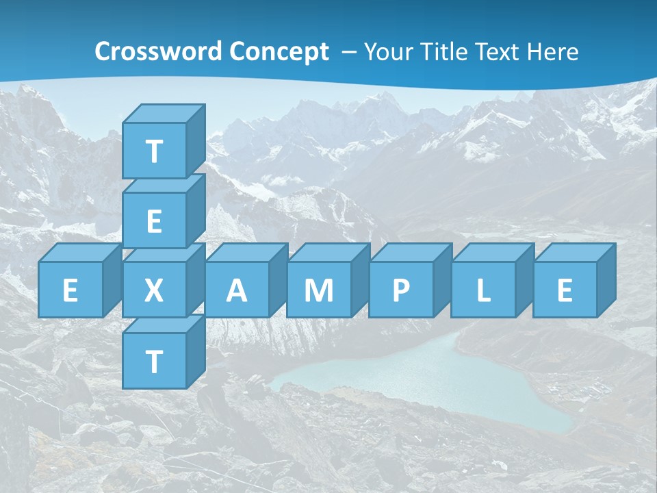 A Mountain Range With A Lake In The Middle Of It PowerPoint Template