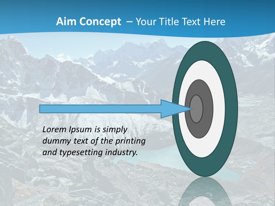 A Mountain Range With A Lake In The Middle Of It PowerPoint Template