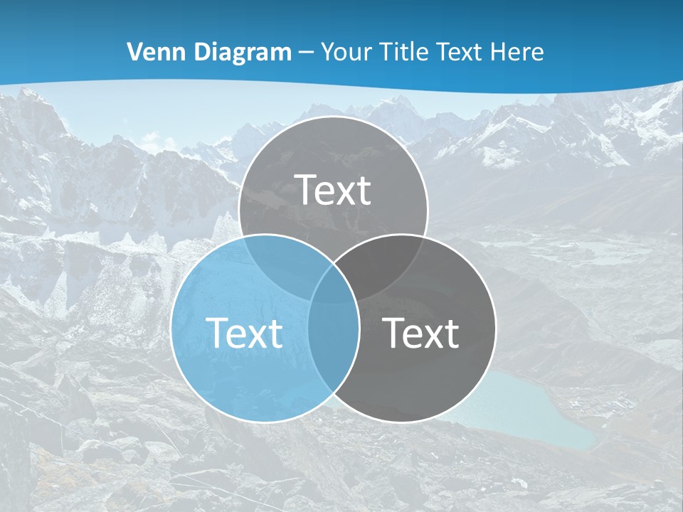 A Mountain Range With A Lake In The Middle Of It PowerPoint Template