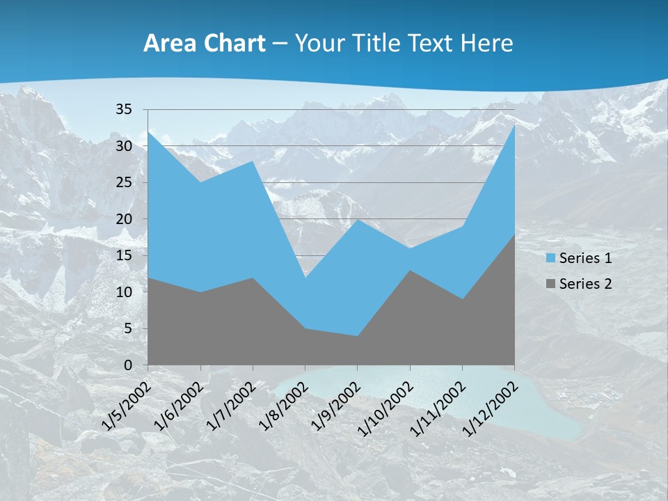 A Mountain Range With A Lake In The Middle Of It PowerPoint Template