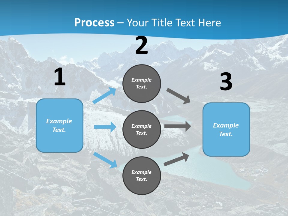 A Mountain Range With A Lake In The Middle Of It PowerPoint Template
