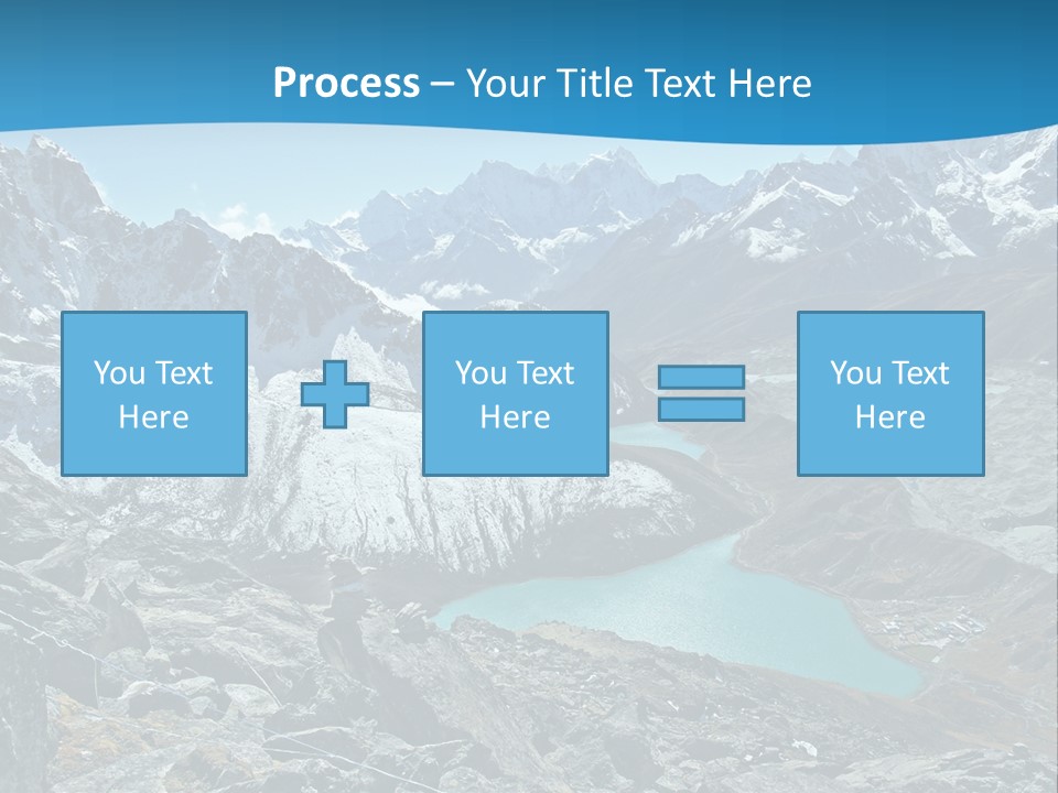A Mountain Range With A Lake In The Middle Of It PowerPoint Template