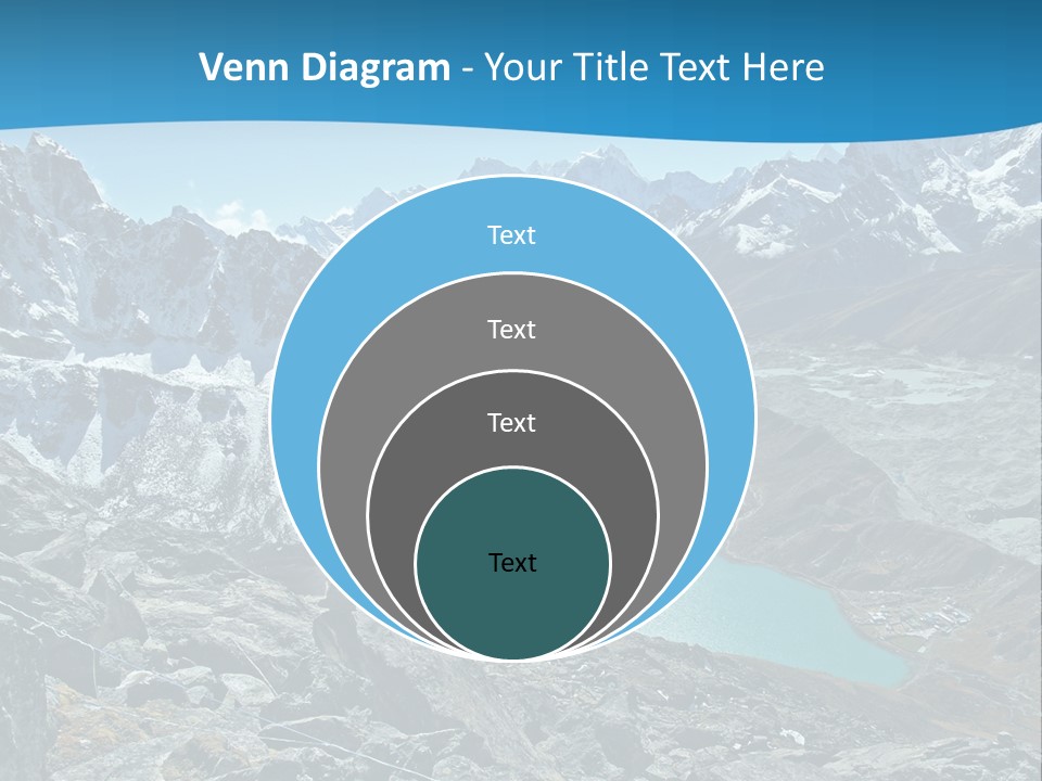 A Mountain Range With A Lake In The Middle Of It PowerPoint Template