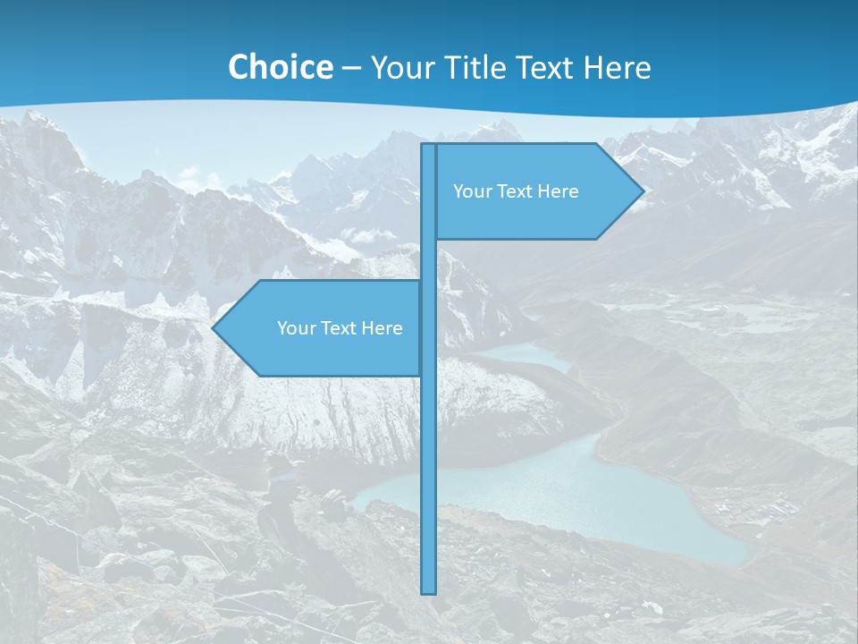 A Mountain Range With A Lake In The Middle Of It PowerPoint Template