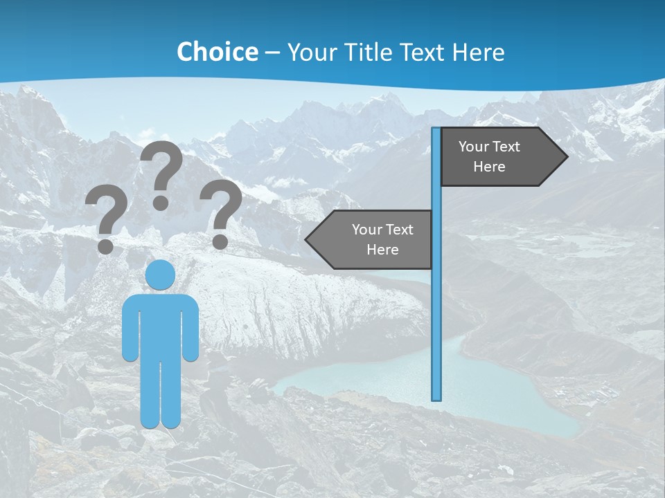 A Mountain Range With A Lake In The Middle Of It PowerPoint Template