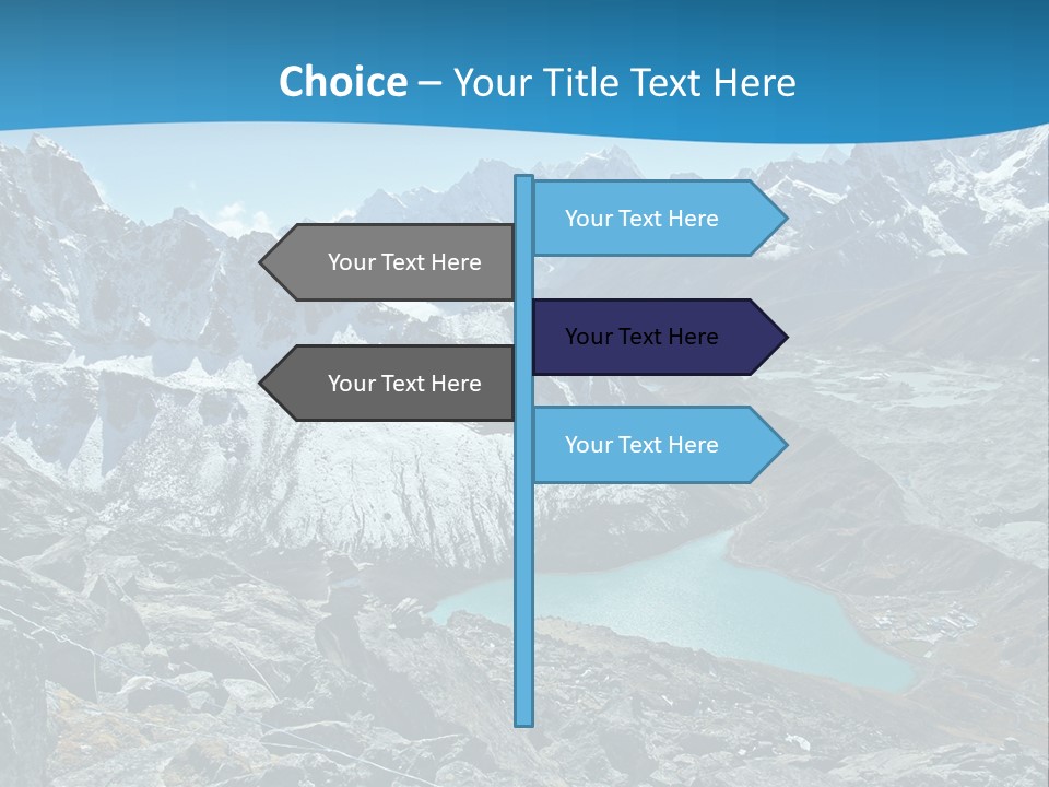 A Mountain Range With A Lake In The Middle Of It PowerPoint Template