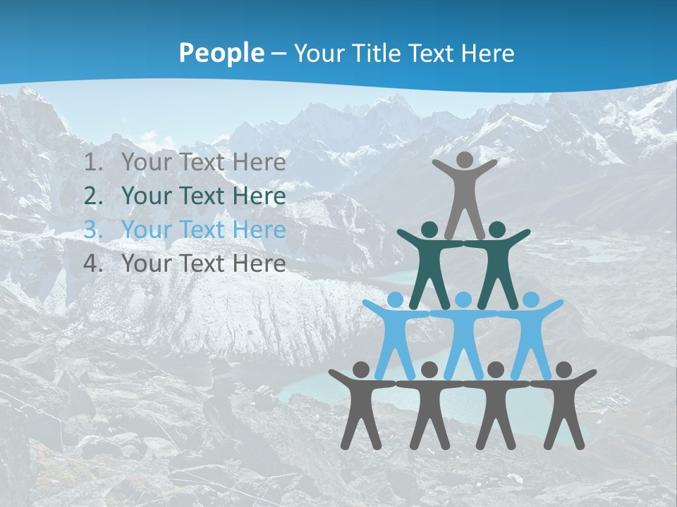 A Mountain Range With A Lake In The Middle Of It PowerPoint Template