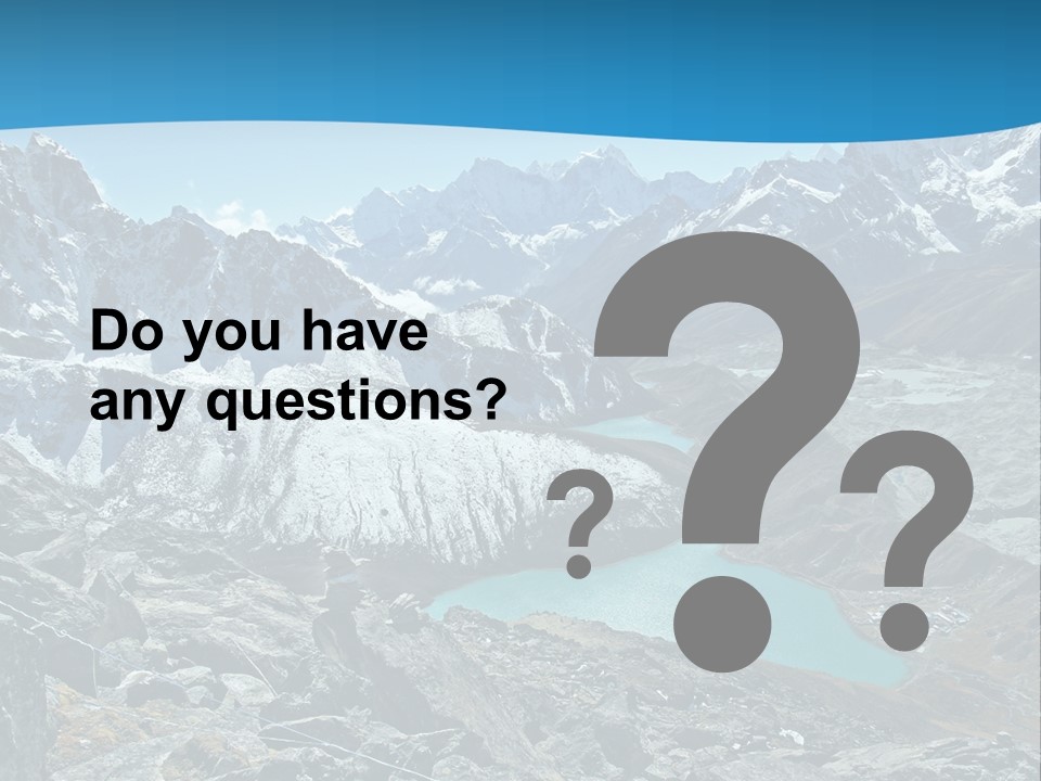 A Mountain Range With A Lake In The Middle Of It PowerPoint Template