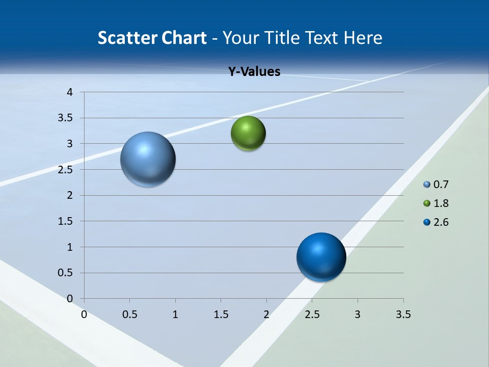A Tennis Court With A Blue And Green Court PowerPoint Template
