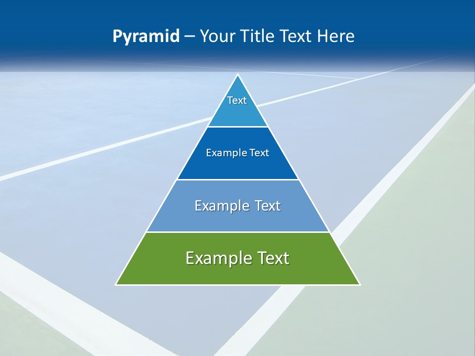 A Tennis Court With A Blue And Green Court PowerPoint Template