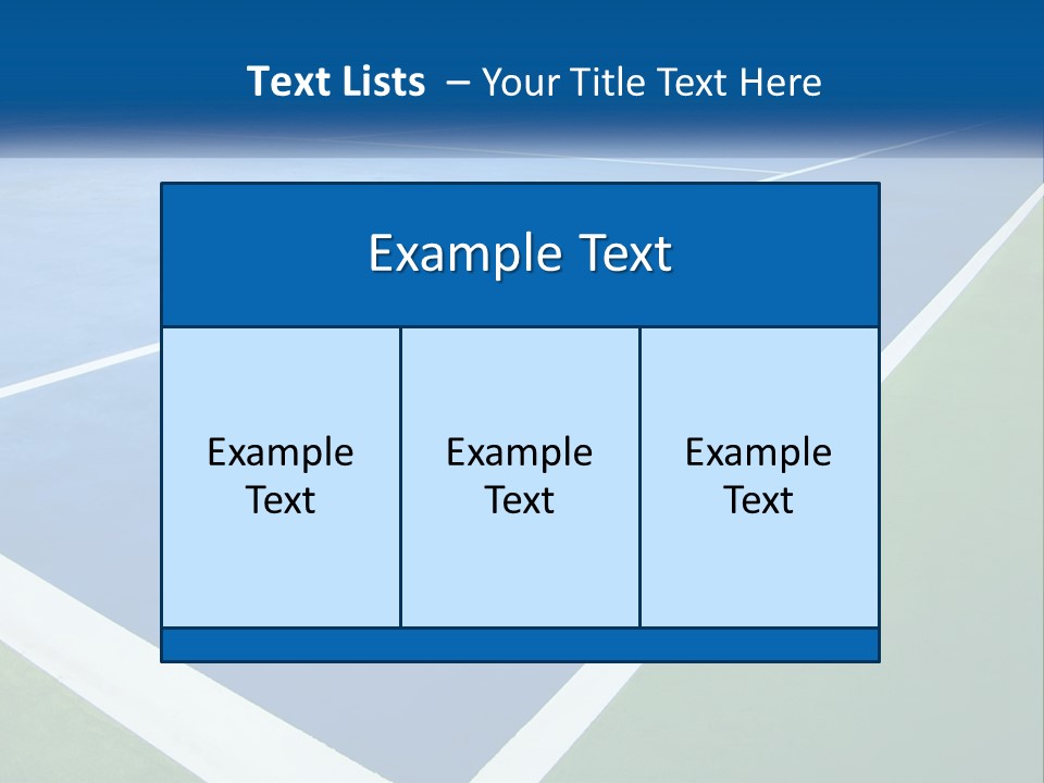 A Tennis Court With A Blue And Green Court PowerPoint Template