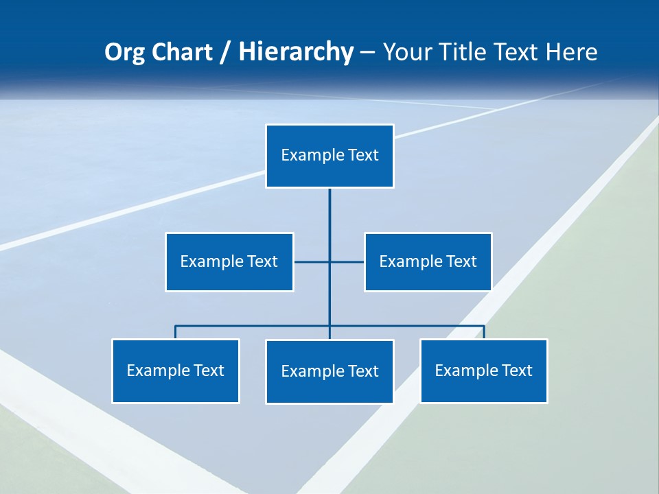 A Tennis Court With A Blue And Green Court PowerPoint Template