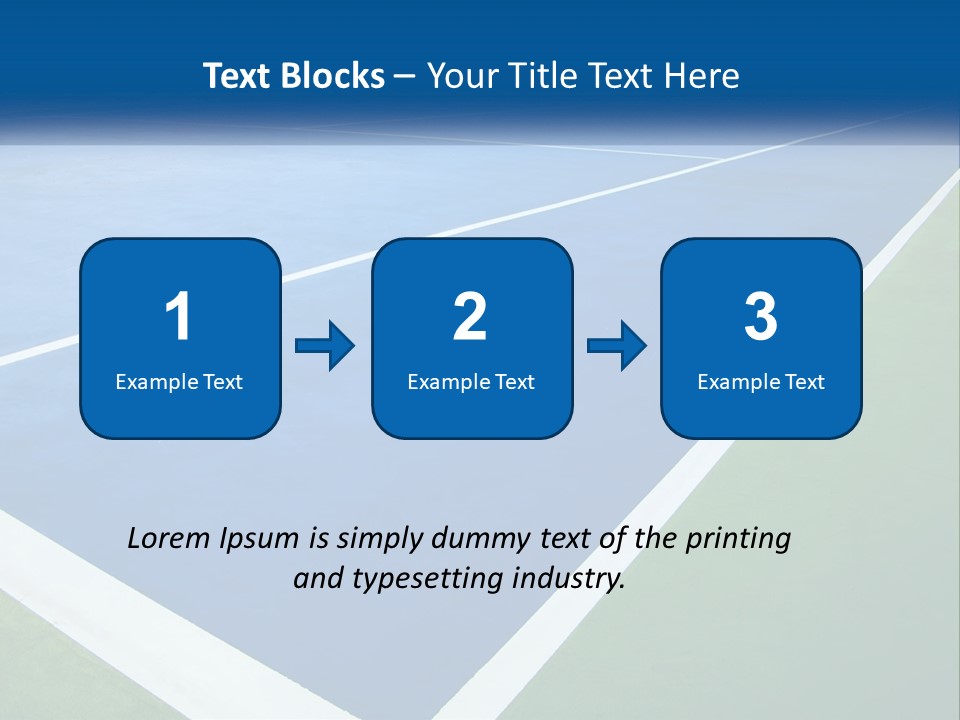A Tennis Court With A Blue And Green Court PowerPoint Template