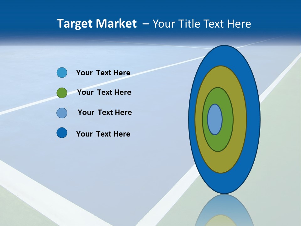 A Tennis Court With A Blue And Green Court PowerPoint Template
