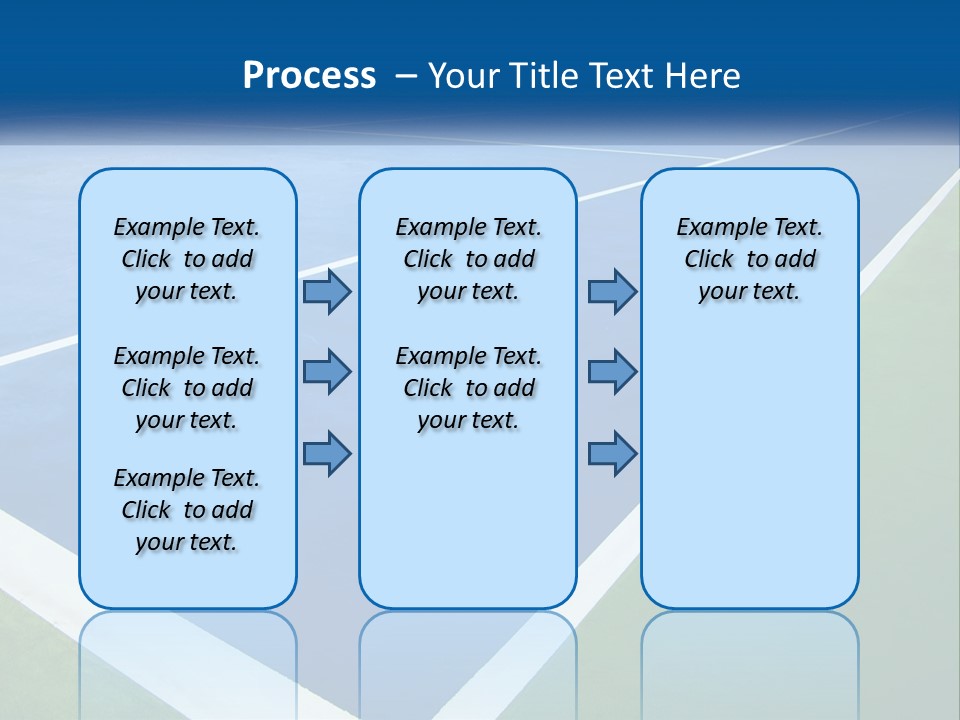 A Tennis Court With A Blue And Green Court PowerPoint Template