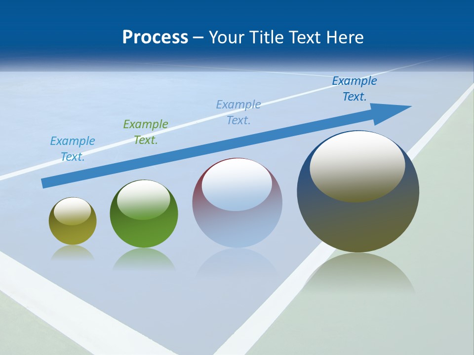A Tennis Court With A Blue And Green Court PowerPoint Template