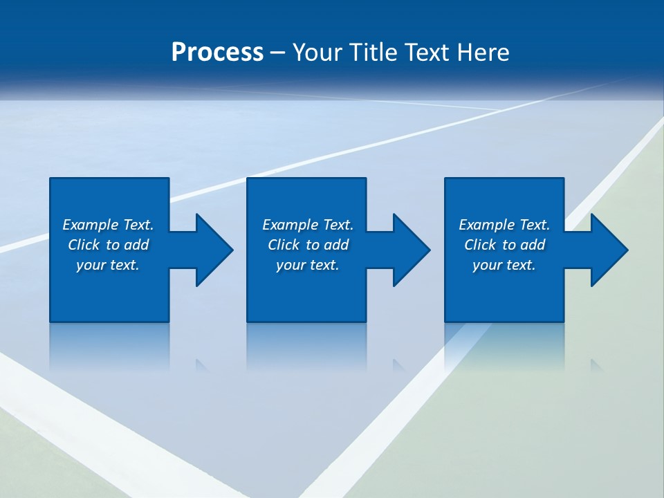 A Tennis Court With A Blue And Green Court PowerPoint Template