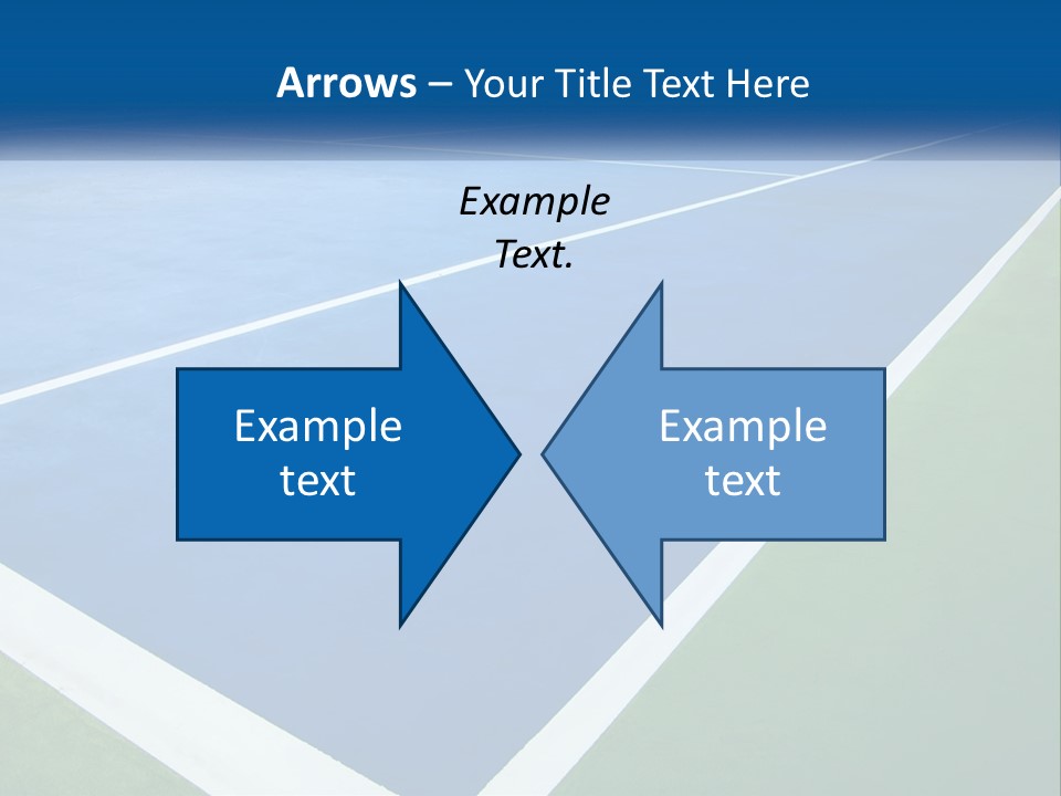 A Tennis Court With A Blue And Green Court PowerPoint Template