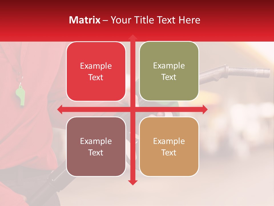 A Person Holding A Gas Pump In Their Hand PowerPoint Template