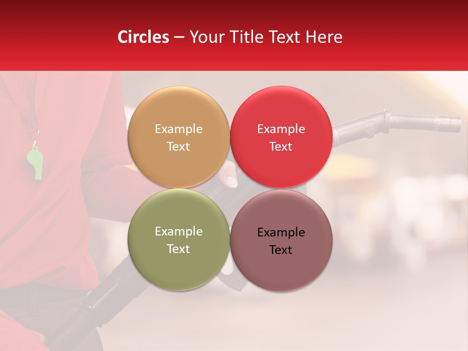 A Person Holding A Gas Pump In Their Hand PowerPoint Template