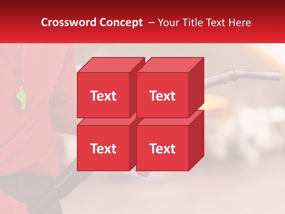 A Person Holding A Gas Pump In Their Hand PowerPoint Template