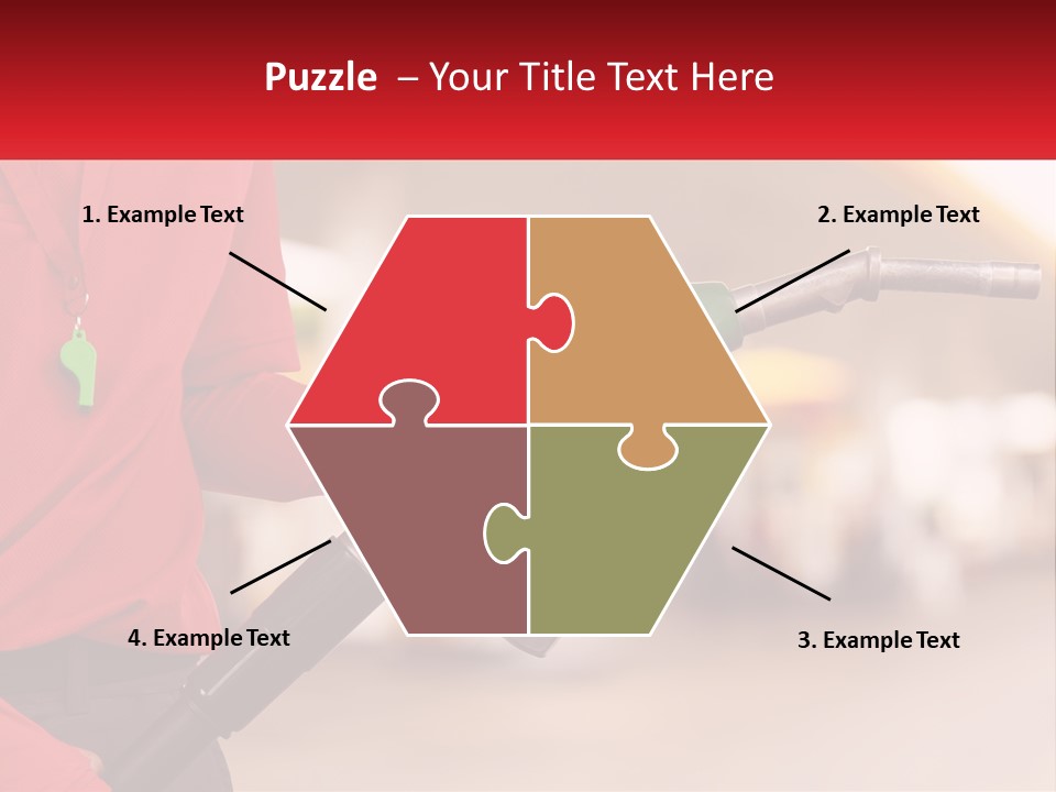A Person Holding A Gas Pump In Their Hand PowerPoint Template