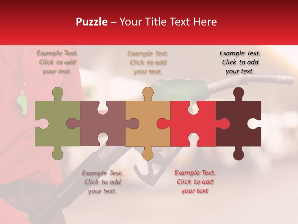 A Person Holding A Gas Pump In Their Hand PowerPoint Template