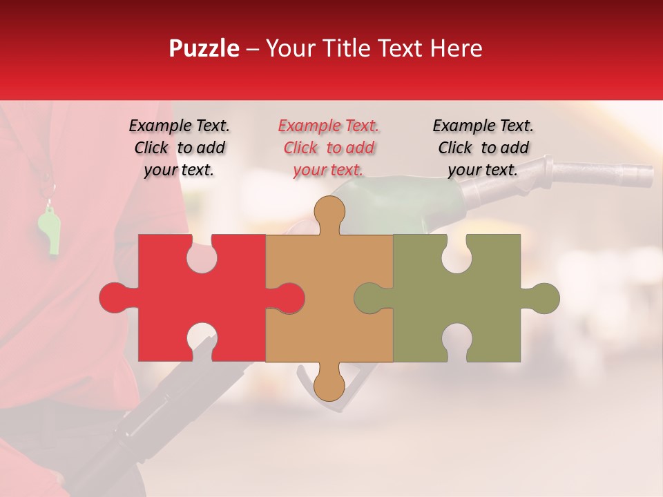 A Person Holding A Gas Pump In Their Hand PowerPoint Template