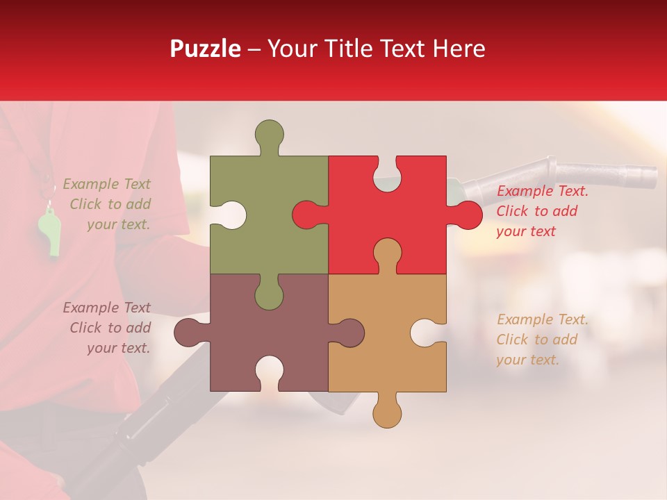 A Person Holding A Gas Pump In Their Hand PowerPoint Template