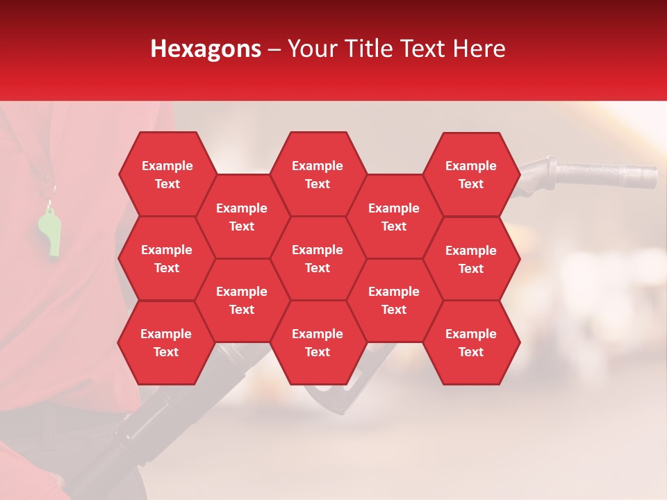 A Person Holding A Gas Pump In Their Hand PowerPoint Template