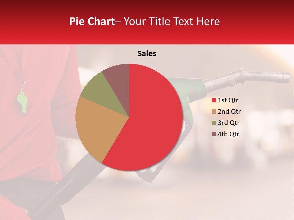 A Person Holding A Gas Pump In Their Hand PowerPoint Template