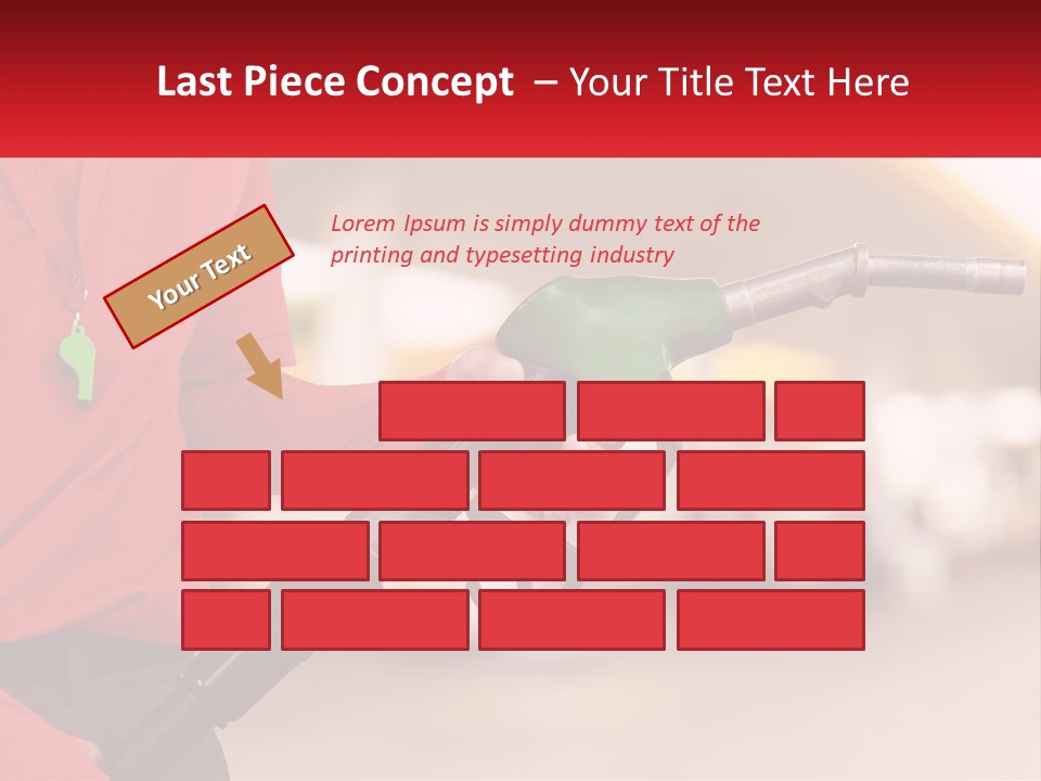 A Person Holding A Gas Pump In Their Hand PowerPoint Template