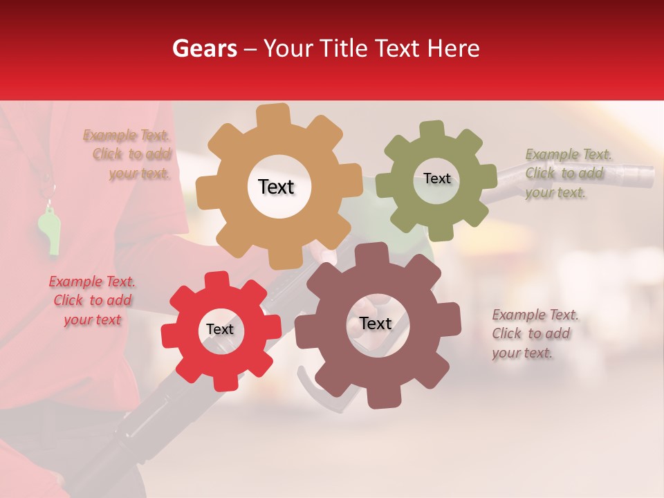 A Person Holding A Gas Pump In Their Hand PowerPoint Template