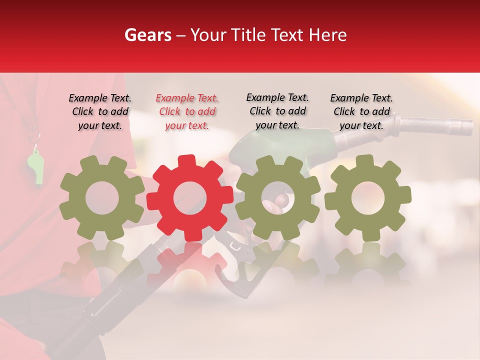 A Person Holding A Gas Pump In Their Hand PowerPoint Template