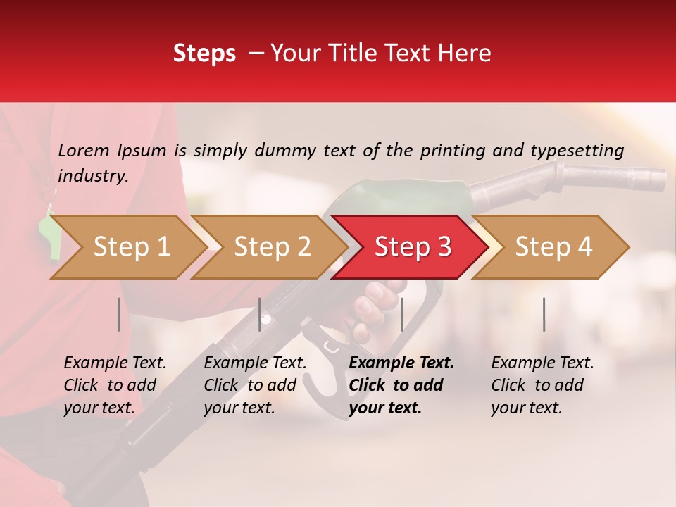 A Person Holding A Gas Pump In Their Hand PowerPoint Template
