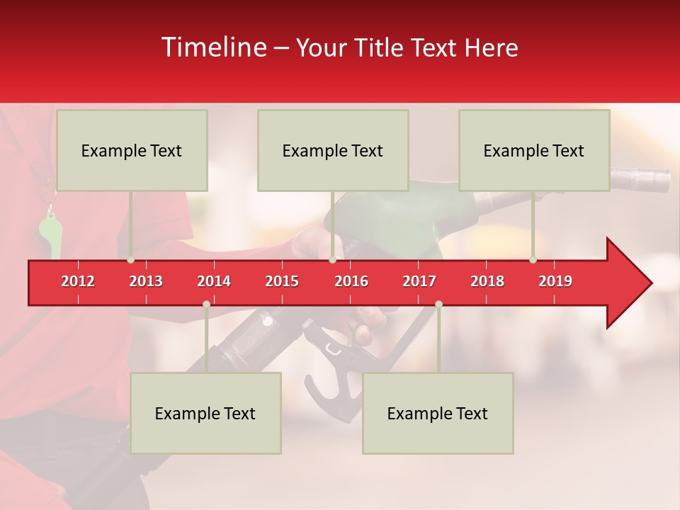 A Person Holding A Gas Pump In Their Hand PowerPoint Template