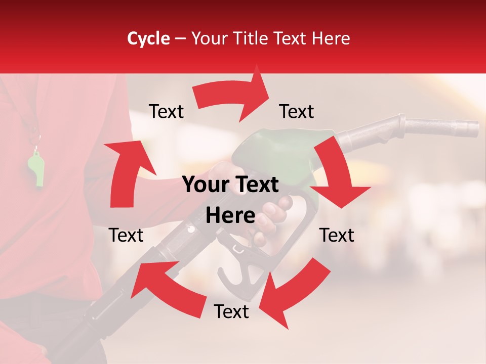 A Person Holding A Gas Pump In Their Hand PowerPoint Template