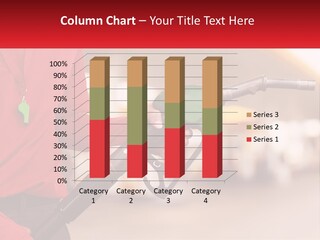 A Person Holding A Gas Pump In Their Hand PowerPoint Template