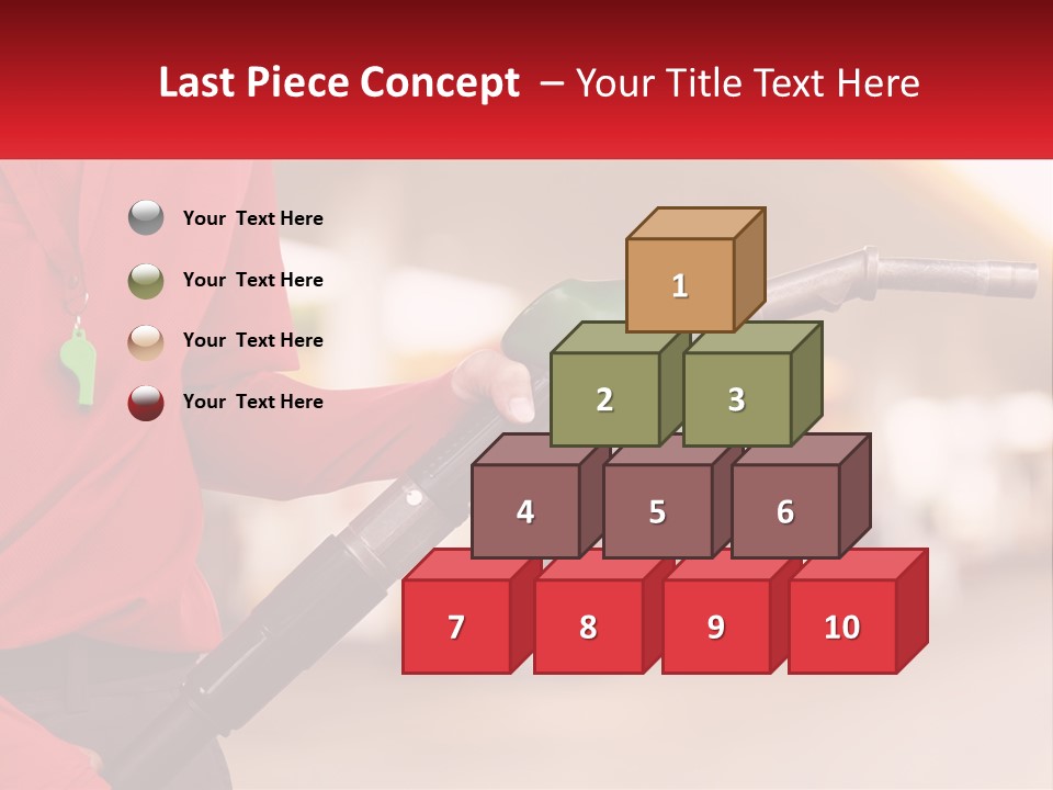 A Person Holding A Gas Pump In Their Hand PowerPoint Template