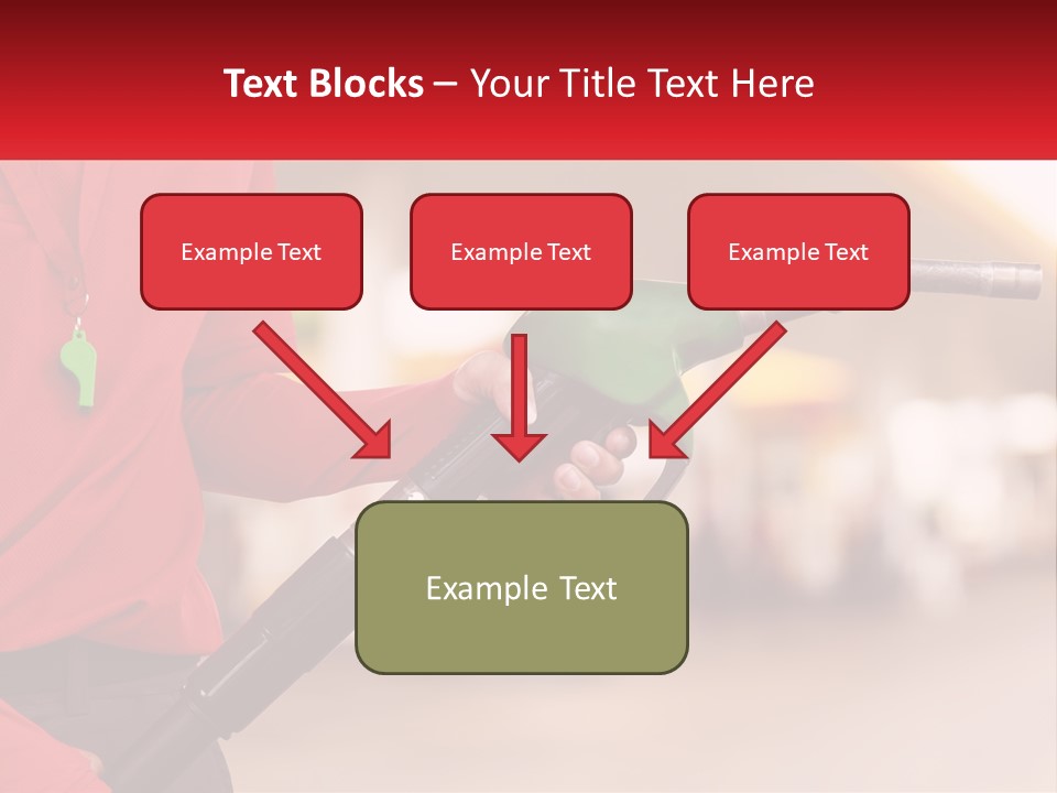A Person Holding A Gas Pump In Their Hand PowerPoint Template