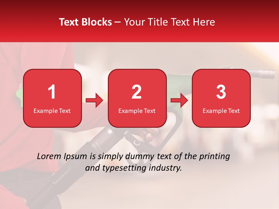 A Person Holding A Gas Pump In Their Hand PowerPoint Template