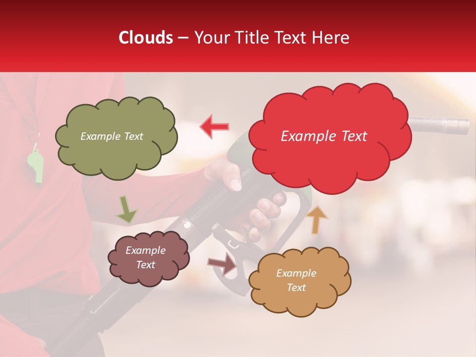 A Person Holding A Gas Pump In Their Hand PowerPoint Template