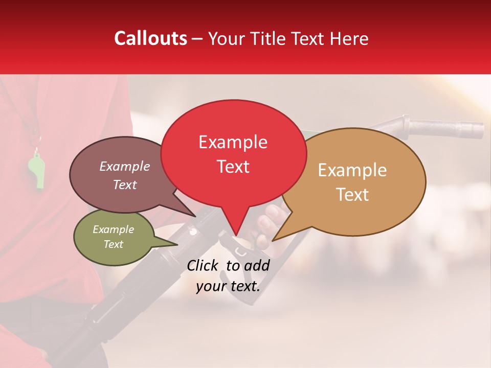 A Person Holding A Gas Pump In Their Hand PowerPoint Template